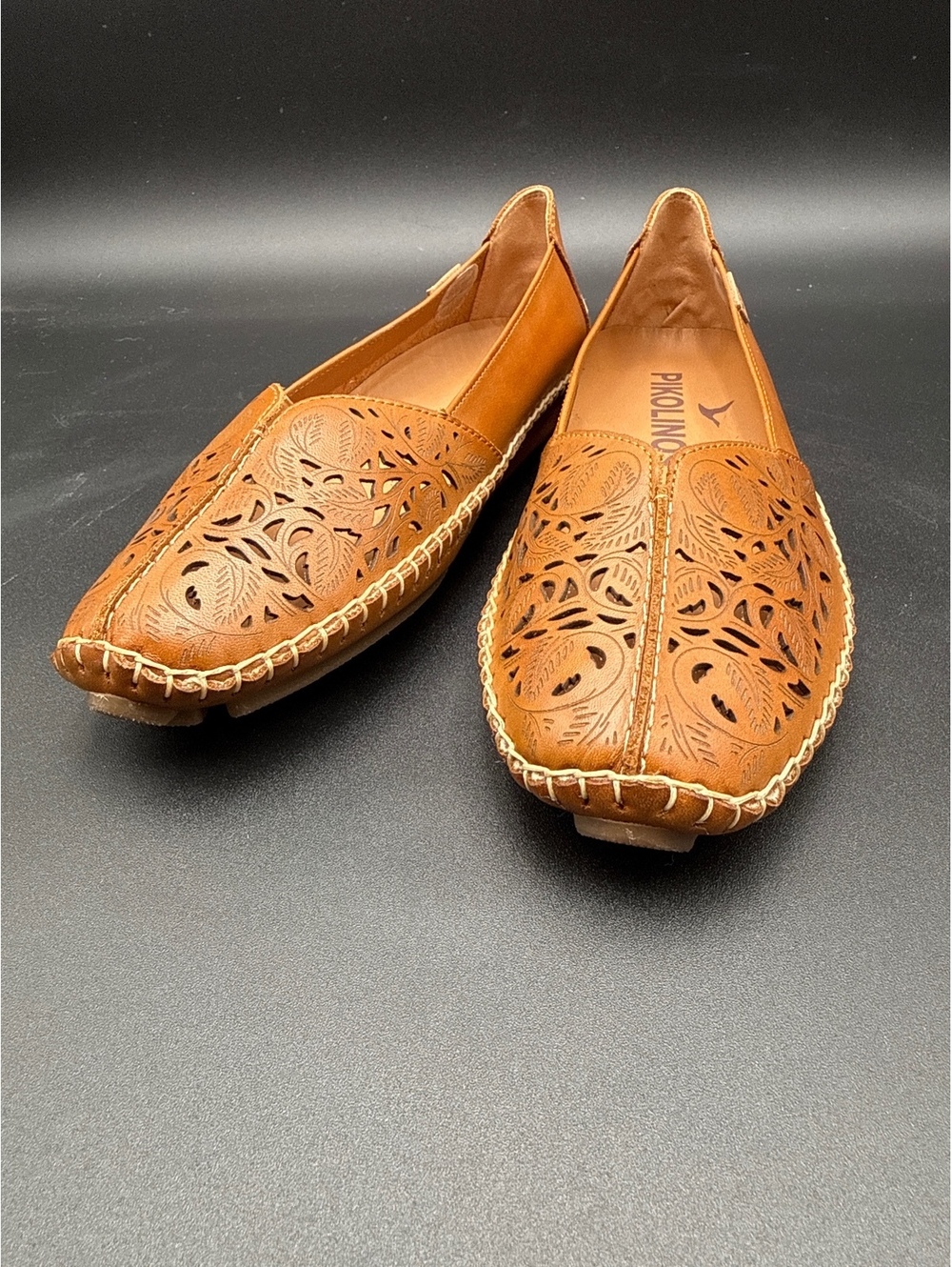 Pikolinos Jerez 578-4976 Brandy Leather Flats Womens US 7
